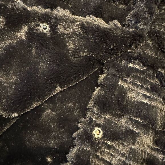 Vintage Widgeon Faux Fur Coat - Black Size Small / medium Lux Winter Outerwear - Picture 7 of 7